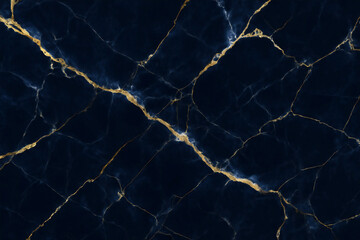 Luxurious Marble Texture Deep Blue and Gold Veins for Elegant Backgrounds and Designs