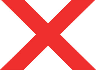 Obraz premium wrong icon red cross mark on transparent background png file type