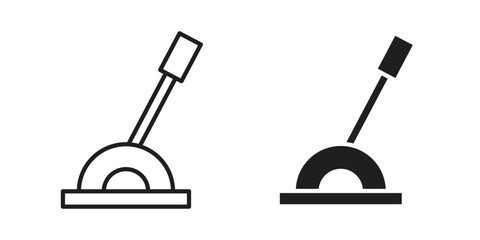 Lever icon in flat and liner trendy style for app ui designs