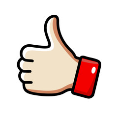 Thumbs Up Vector Icon Illustration