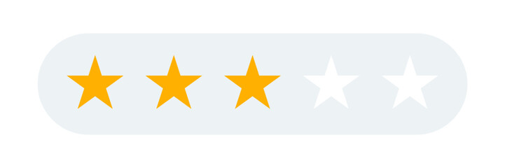 Rating star. Star rate bar