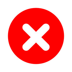 Fototapeta premium Cross Check mark. Decline cross