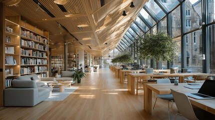 Modern Digital Library Interior