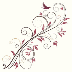 Flourish ornate header. Decorative calligraphic vintage divider