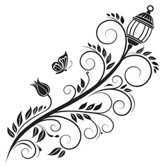 Flourish ornate header. Decorative calligraphic vintage divider