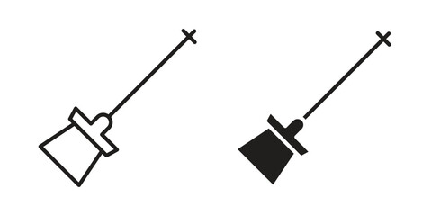 Car dipstick icon in flat and liner trendy style for app ui designs