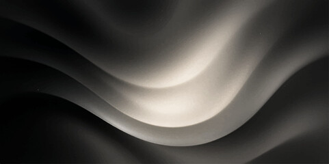 Elegant black and white abstract waves with smooth flowing silk texture