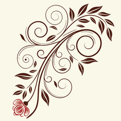 Flourish ornate header. Decorative calligraphic vintage divider