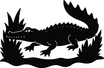 vector illustration of a black dragon