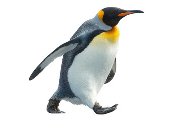 King Penguin Walking on transparent background