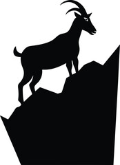 goat on white background