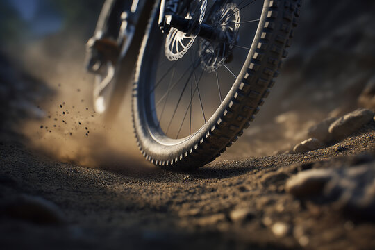 Roue avant de vélo v&eacute;lo tout terrain, VTT