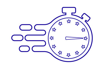 Speed stopwatch icon with stars