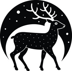 vector illustration of a deer