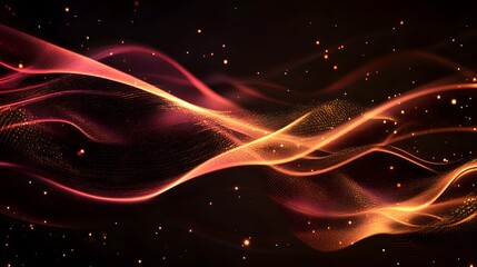 Abstract design with flowing, shimmering lines of light.