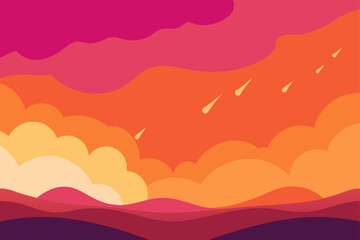 pink and orange sky after a summer storm