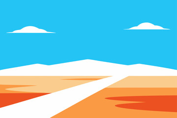 salt flats stretching under a huge open sky