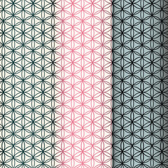 Geometric Flower of Life seamless pattern variations