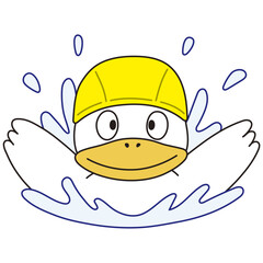 アヒルのスイミング