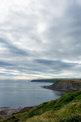 Obraz premium Clifftop, Whitby, North Yorkshire, UK , Coast, Sea 