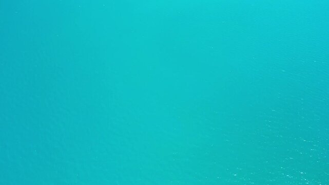 Aerial bird's eye view photo taken by drone  with clear water rocky seascape in Germankata,Sozopol town