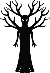 Fototapeta premium vector illustration of a silhouette of angel