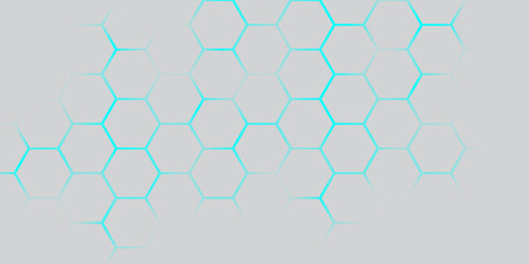 Fototapeta premium Abstract honeycomb hexagon pattern, a seamless geometric vector background illustrating modern technology and business concepts