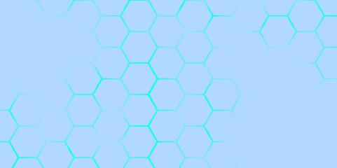 Abstract blue background with a seamless hexagonal honeycomb pattern, ideal for technology or business designs
