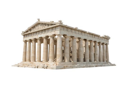 Athenian temple, Acropolis, Greece, sunny day, travel brochure