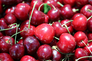 Cherries at the market, Mallorca island.