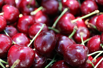 Cherries at the market, Mallorca island.