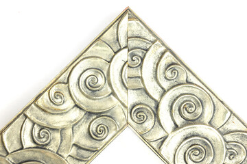 Silver frame for decorating paintings, photographs, posters. 