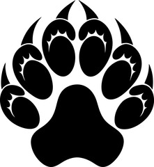 Seamless vector pattern of diverse animal paw prints, including dog, cat, and bear, perfect for nature-inspired design