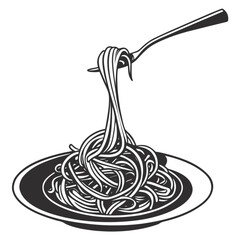 A graceful swan with a beak-like spoon and fork is a charming cartoon vector illustration swimming in nature