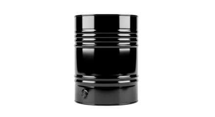 Sleek black cylindrical object gleams