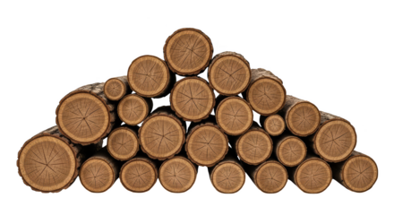 Stacked logs winter fuel