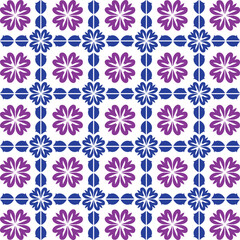 Modern Seamless Floral Illustration with Clean Lines and Neutral Colors, Seamless Ethnic Floral Pattern