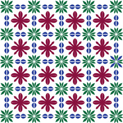 Retro Floral Seamless Background in Bold Colors for Fabric Printing, Seamless Romantic Floral Illustration for Wedding Stationery and Packaging