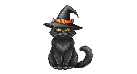 Bewitching feline familiar black cat witch