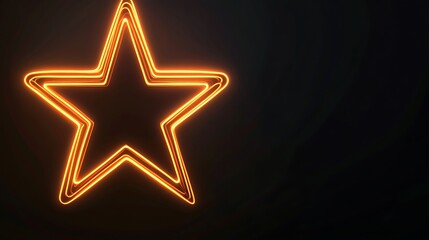 Fototapeta premium Glowing star graphic on dark background (2)