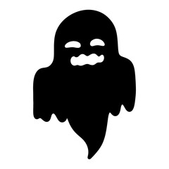 Halloween Ghost Silhouette Set - Cute and Spooky Cartoon Spirits