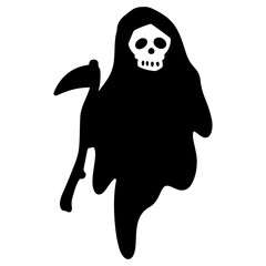 Halloween Ghost Silhouette Set - Cute and Spooky Cartoon Spirits