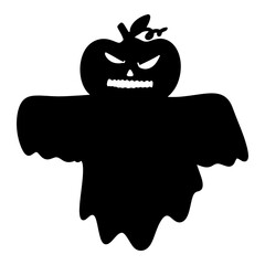 Halloween Ghost Silhouette Set - Cute and Spooky Cartoon Spirits