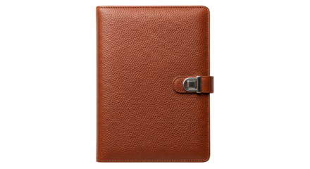 Leather notebook brown journal metal clasp closure