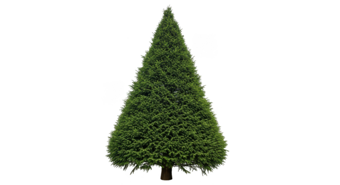 Majestic evergreen tree against a black backdrop