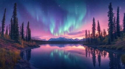 sunset in the mountains