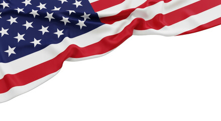 Waving freedom emblem against dark void