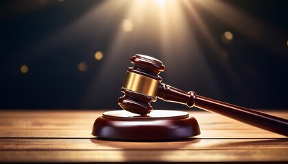 gavel in spotlight signifying justice