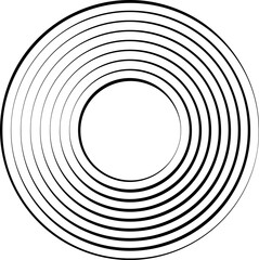 Fototapeta premium Concentric circles. Round line pattern