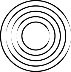 Concentric circles. Round line pattern